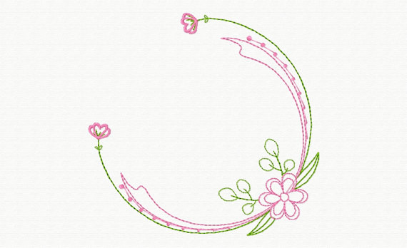 Beautiful Butterfly and Floral #02 Machine Embroidery Designs