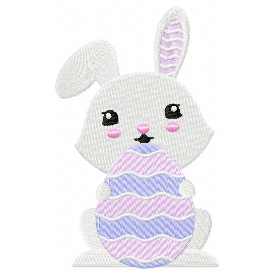 Easter Bunnies Collection #06 Machine Embroidery Design