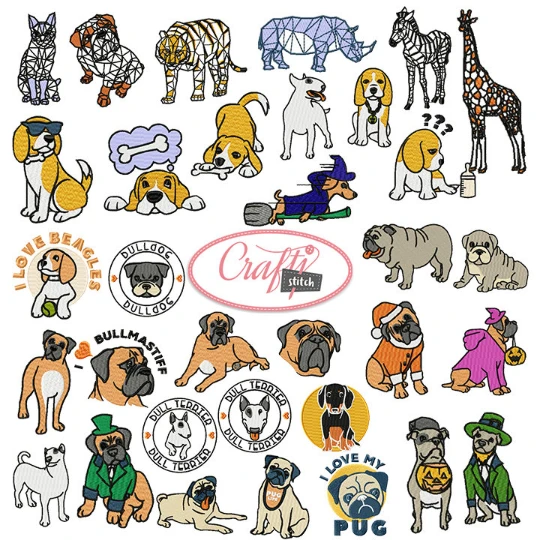 4x4 Hoop Animal Special - 105 Animal Machine Embroidery Designs!