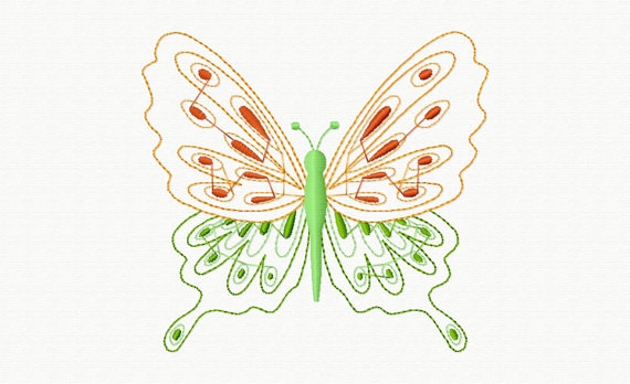 Beautiful Butterfly and Floral #08 Machine Embroidery Designs
