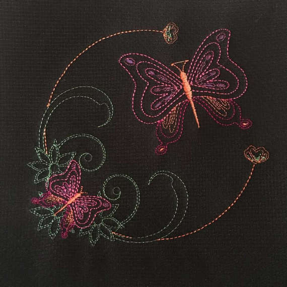 Beautiful Butterfly and Floral #10 Machine Embroidery Designs
