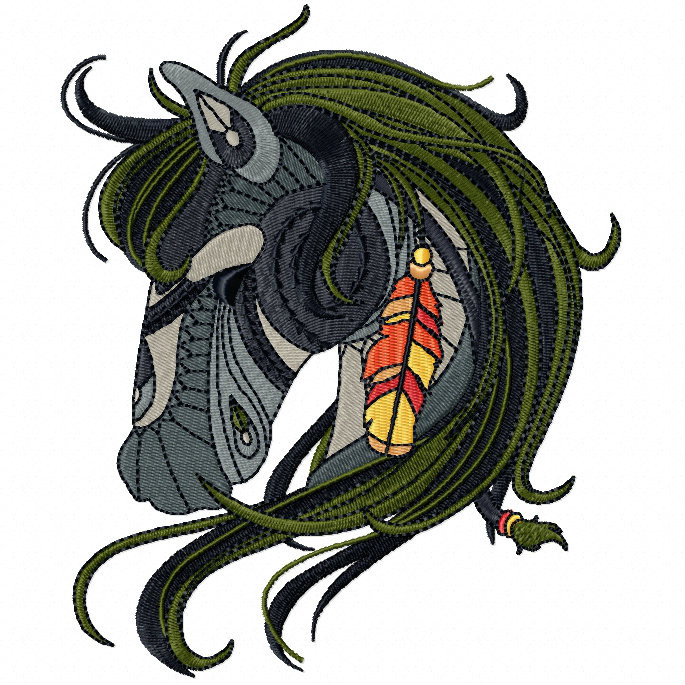 Detailed Horses Collection #02 Machine Embroidery Design