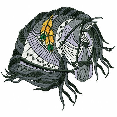 Detailed Horses Collection #04 Machine Embroidery Design