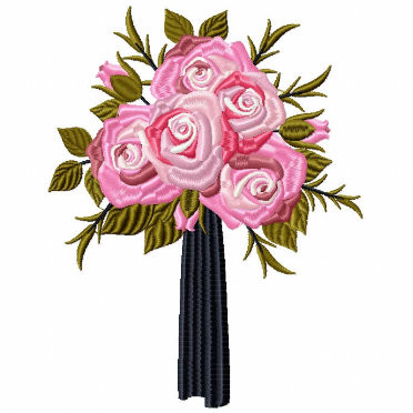 Posy Bouquet Wedding Bouquet Collection #03 Machine Embroidery Design
