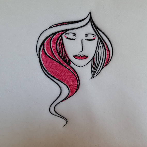 Eyeshadow Modern Ladies #5 Machine Embroidery Designs