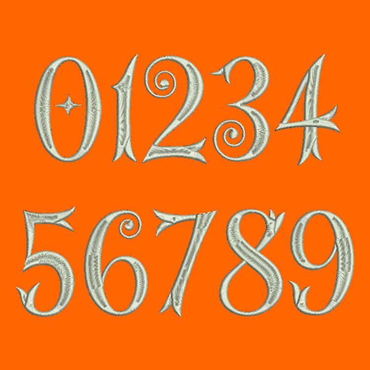 Machine Embroidery Font - Curlies Font