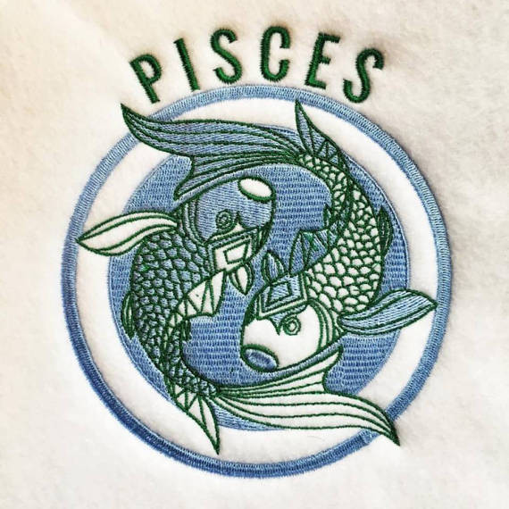 Pisces - Zodiac Collection #02 Machine Embroidery Design