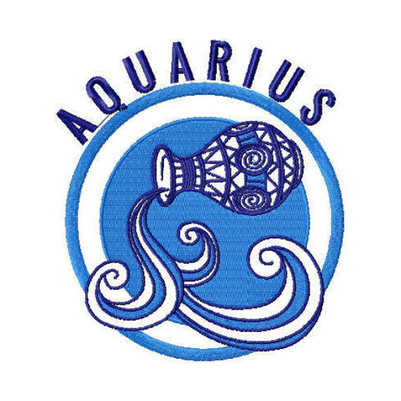 Aquarius - Zodiac Collection #04 Machine Embroidery Design