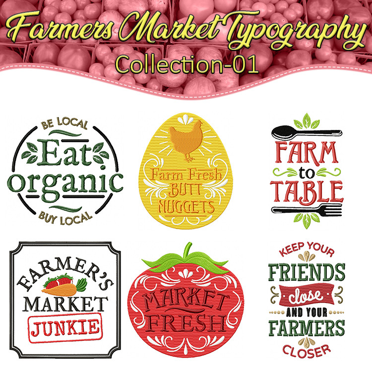 Farmers Market Typography Full Collection 01