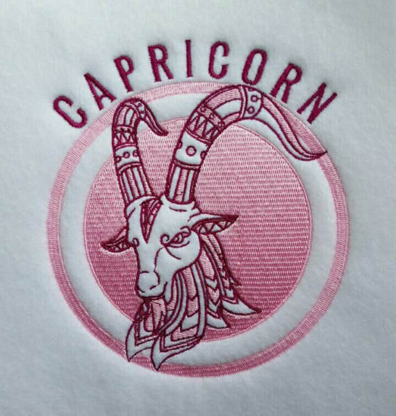 Capricorn - Zodiac Collection #07 Machine Embroidery Design
