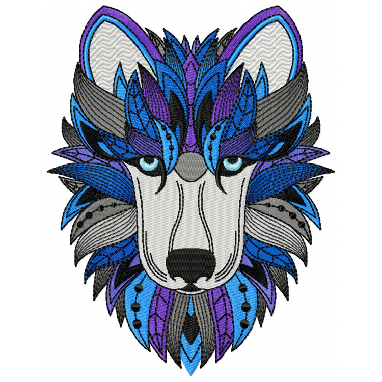 Detailed Wolf Face A