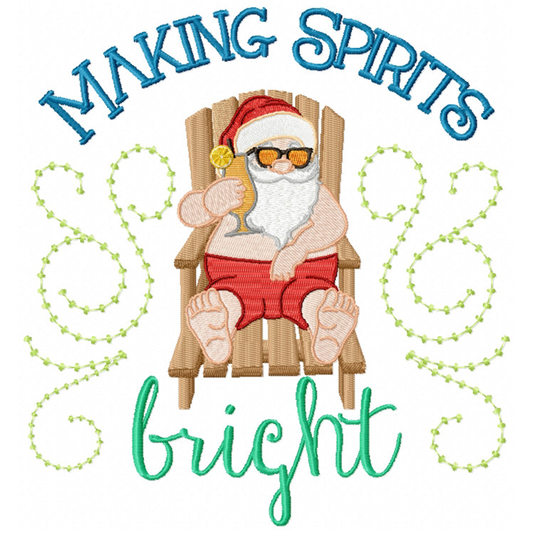 Santa On The Beach Typography #01