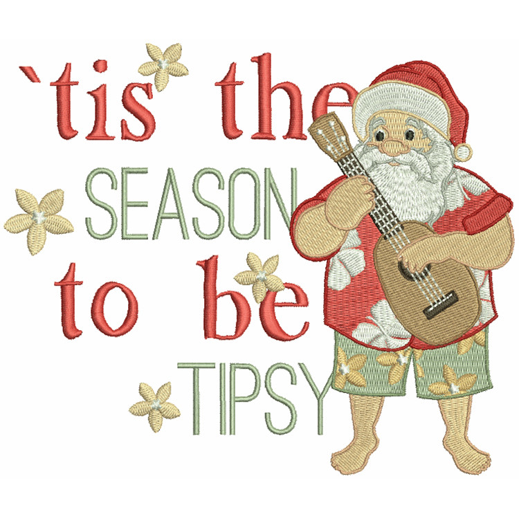 Santa On The Beach Typography #06