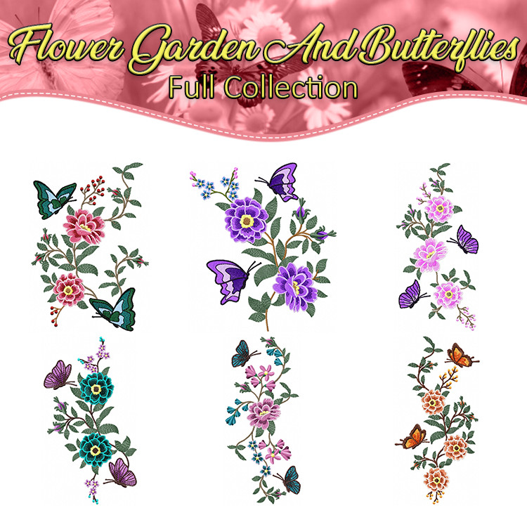 Flower Garden And Butterflies Full Collection