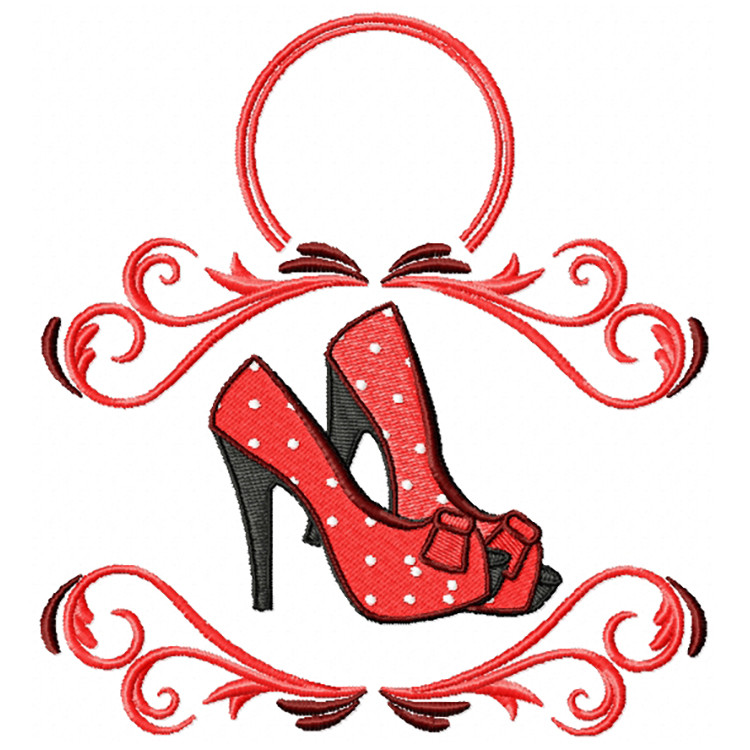 Polka Dots Shoes Monogram #03