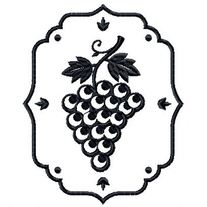 Grapes Wine Bag Design #6 Machine Embroidery Design