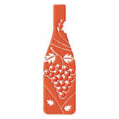 Grape Bottle - Wine Bag Design #10 Machine Embroidery Design