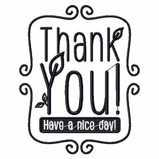 Thank you - Shopping Totes Collection #7 Machine Embroidery Design