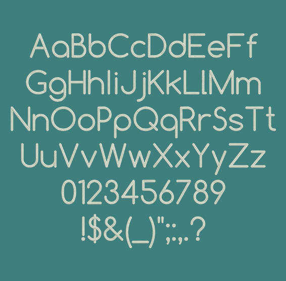 Comfortaa-Regular Machine Embroidery Font Now Includes BX Format!