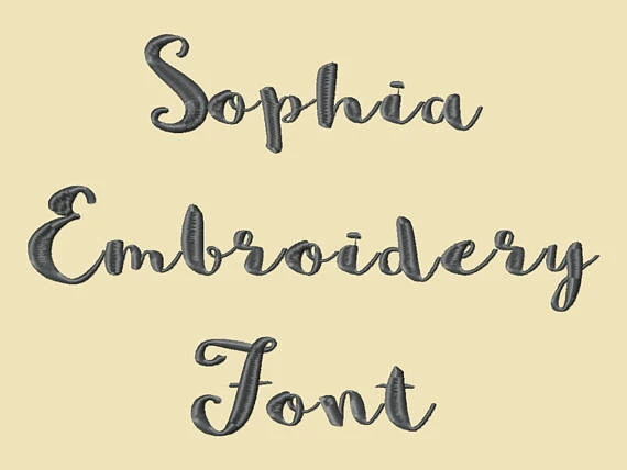 Sophia Machine Embroidery Font Now Includes BX Format
