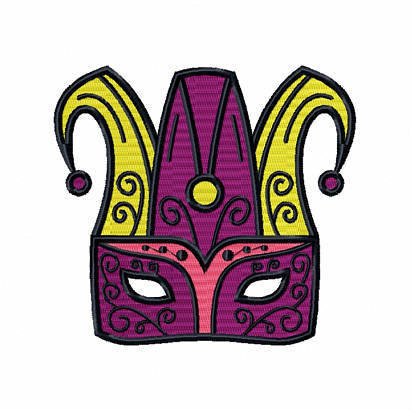 Jester Eyemask - Masquerade Design Collection #11 Machine Embroidery Design
