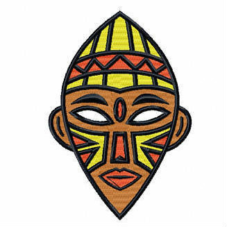 Tribal Mask - Masquerade Design Collection #17 Machine Embroidery Design
