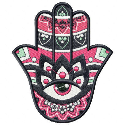 Hamsa Blooms #02 Machine Embroidery Design