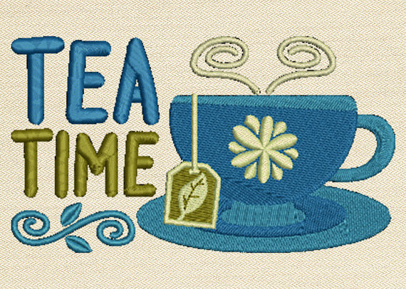 Tea Time Mug Rug In The Hoop Machine Embroidery Design