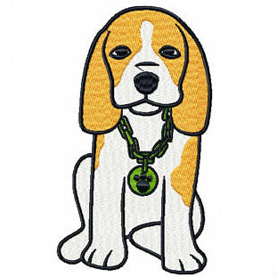 Bling Beagle - Beagle Collection #04 Machine Embroidery Design