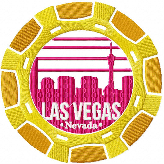 Las Vegas Casino Chip - City Collection #03 Machine Embroidery Design