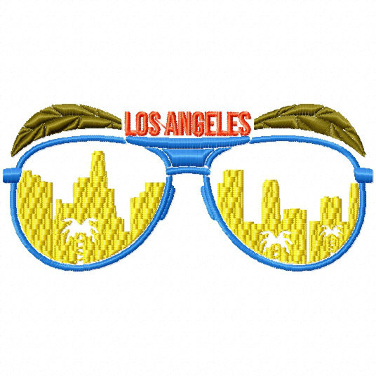 Los Angeles Sunglasses - City Collection #04 Machine Embroidery Design