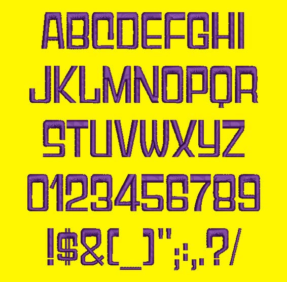 Gameshow Font - Gyparody Machine Embroidery Font Now Includes BX Format!