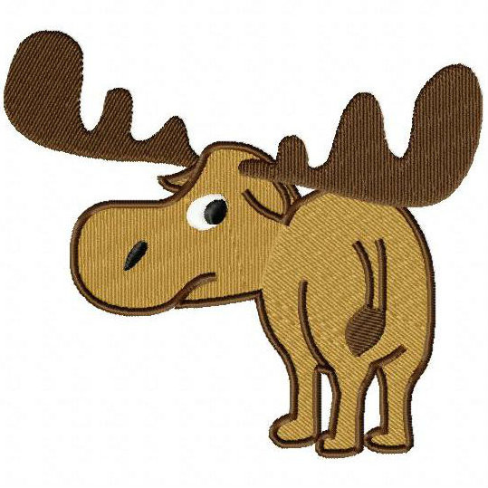 Moose - Woodland Animals #07 Machine Embroidery Design
