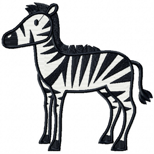 Zebra - Safari Animals #12 Machine Embroidery Design
