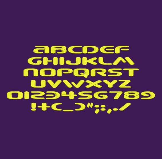 Warning Font - Beware Machine Embroidery Font Now Includes BX Format!