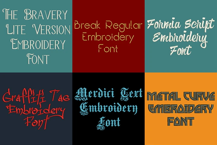 BX Fonts - 20 Embrilliance fonts 1