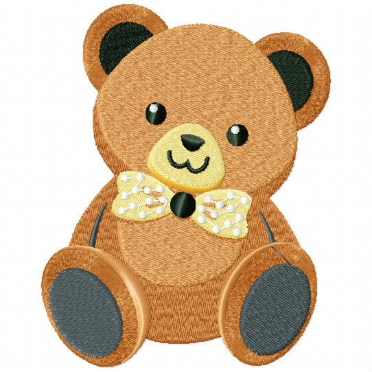 Stuffed Teddy Bear - Stuffed Toy #01 Machine Embroidery Design