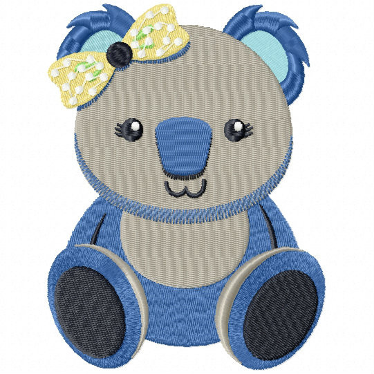 Stuffed Koala Bear - Stuffed Toy #06 Machine Embroidery Design