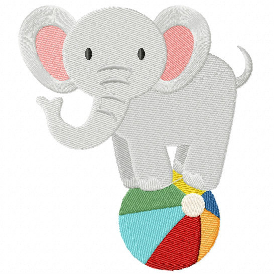 Carnival Elephant - Carnival #03 Machine Embroidery Design