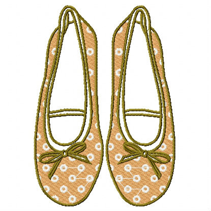 Flat Shoes - Shoe Collection #04 Machine Embroidery Design