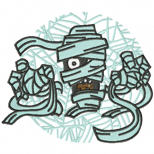 Mummy - Happy Halloween #10 Machine Embroidery Design