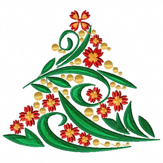 Christmas Tree #06 Machine Embroidery Design
