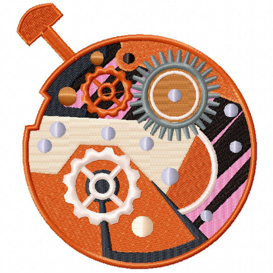 Steampunk Clockwork 01 - Steampunk #08 Machine Embroidery Design