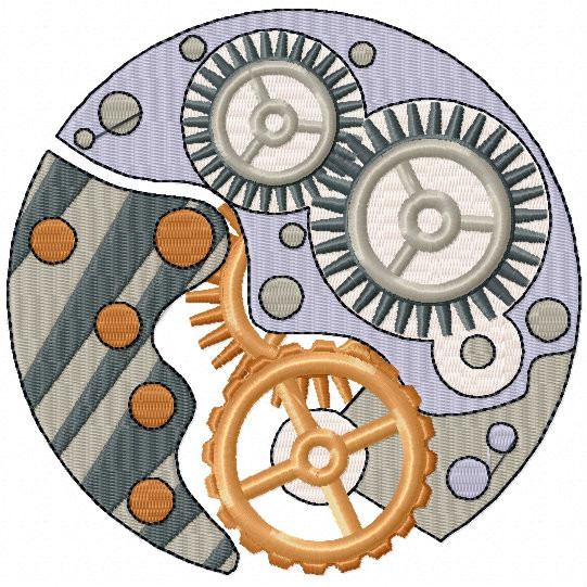 Steampunk Gears - Steampunk #12 Machine Embroidery Design