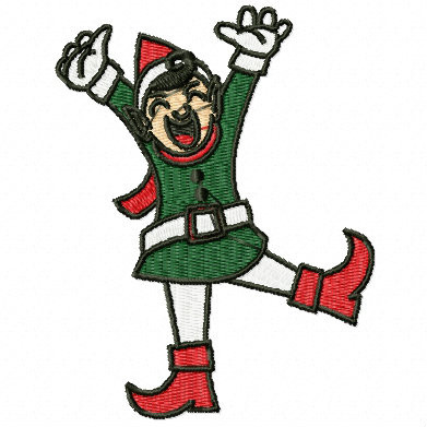 Hooray Elf - Funny Elves #01 Machine Embroidery Design