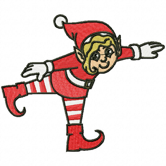 Balancing Elf - Funny Elves #05 Machine Embroidery Design