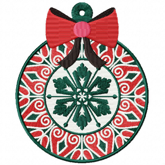 Detailed Decorative Ornament - Christmas Ornaments #09 Machine Embroidery Design