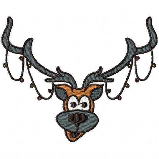 Christmas Antler - Yuletide Design #01 Machine Embroidery Design