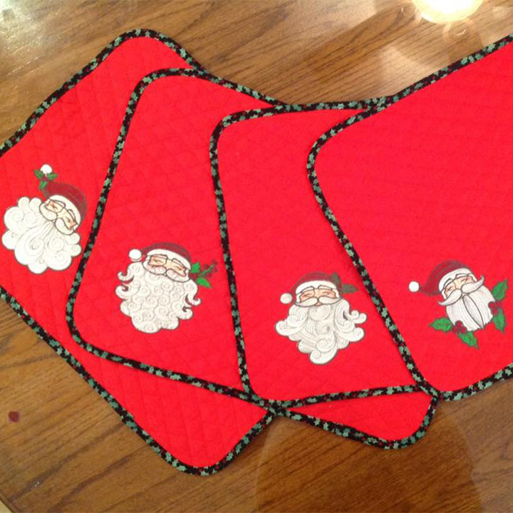 Santa Beard Collection of 4 Machine Embroidery Designs in Stitched