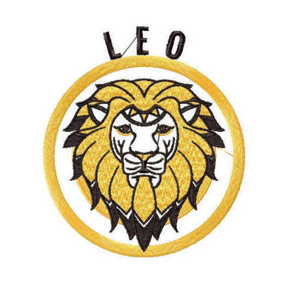 Leo Print Embroidery Brooch main image 0
